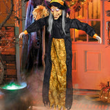 Festival Decoration Witch Sound Control Prop Ghost House Bar Toy Electric Glowing Hanging Ghost for Festival Party Decor