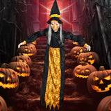 Festival Decoration Witch Sound Control Prop Ghost House Bar Toy Electric Glowing Hanging Ghost for Festival Party Decor