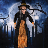 Festival Decoration Witch Sound Control Prop Ghost House Bar Toy Electric Glowing Hanging Ghost for Festival Party Decor