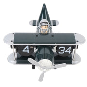 Airplane Flip Clock 12 Hours Retro Battery Powered Auto Flip Desk Clock for Living Room Bedroom Study Office Blackish Green In Australia - Darrahopens