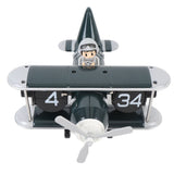 Airplane Flip Clock 12 Hours Retro Battery Powered Auto Flip Desk Clock for Living Room Bedroom Study Office Blackish Green In Australia - Darrahopens
