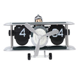 Airplane Flip Clock 12 Hours Retro Battery Powered Auto Flip Desk Clock for Living Room Bedroom Study Office Blackish Green In Australia - Darrahopens