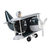 Airplane Flip Clock 12 Hours Retro Battery Powered Auto Flip Desk Clock for Living Room Bedroom Study Office Blackish Green