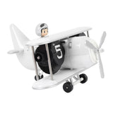Airplane Flip Clock 12 Hours Retro Battery Powered Auto Flip Desk Clock for Living Room Bedroom Study Office White