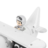 Airplane Flip Clock 12 Hours Retro Battery Powered Auto Flip Desk Clock for Living Room Bedroom Study Office White