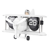 Airplane Flip Clock 12 Hours Retro Battery Powered Auto Flip Desk Clock for Living Room Bedroom Study Office White