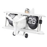 Airplane Flip Clock 12 Hours Retro Battery Powered Auto Flip Desk Clock for Living Room Bedroom Study Office White