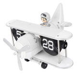 Airplane Flip Clock 12 Hours Retro Battery Powered Auto Flip Desk Clock for Living Room Bedroom Study Office White