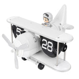 Airplane Flip Clock 12 Hours Retro Battery Powered Auto Flip Desk Clock for Living Room Bedroom Study Office White