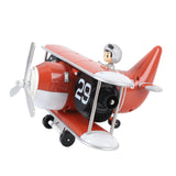 Airplane Flip Clock 12 Hours Retro Battery Powered Auto Flip Desk Clock for Living Room Bedroom Study Office Orange Red