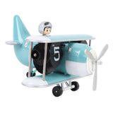 Airplane Flip Clock 12 Hours Retro Battery Powered Auto Flip Desk Clock for Living Room Bedroom Study Office Sky Blue In Australia - Darrahopens