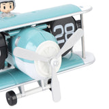 Airplane Flip Clock 12 Hours Retro Battery Powered Auto Flip Desk Clock for Living Room Bedroom Study Office Sky Blue In Australia - Darrahopens