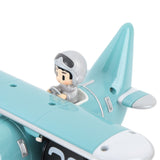 Airplane Flip Clock 12 Hours Retro Battery Powered Auto Flip Desk Clock for Living Room Bedroom Study Office Sky Blue