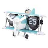 Airplane Flip Clock 12 Hours Retro Battery Powered Auto Flip Desk Clock for Living Room Bedroom Study Office Sky Blue