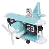 Airplane Flip Clock 12 Hours Retro Battery Powered Auto Flip Desk Clock for Living Room Bedroom Study Office Sky Blue