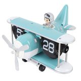 Airplane Flip Clock 12 Hours Retro Battery Powered Auto Flip Desk Clock for Living Room Bedroom Study Office Sky Blue