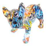 Innovative Bulldog Statue Decor Synthetic Resin Lifelike Bulldog Figurine Dog Sculpture for Living Room Office Shelf Decoration Camouflage Blue In Australia - Darrahopens