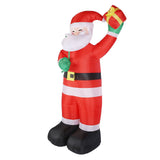 Inflatable Santa with LED Light Decorative Weatherproof Blow Up Santa Yard Standing Santa for Outdoor Lawn Garden EU Plug 220-240V