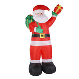 Inflatable Santa with LED Light Decorative Weatherproof Blow Up Santa Yard Standing Santa for Outdoor Lawn Garden EU Plug 220-240V