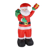 Inflatable Santa with LED Light Decorative Weatherproof Blow Up Santa Yard Standing Santa for Outdoor Lawn Garden EU Plug 220-240V