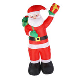 Inflatable Santa with LED Light Decorative Weatherproof Blow Up Santa Yard Standing Santa for Outdoor Lawn Garden EU Plug 220-240V