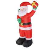 Inflatable Santa with LED Light Decorative Weatherproof Blow Up Santa Yard Standing Santa for Outdoor Lawn Garden EU Plug 220-240V
