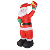 Inflatable Santa with LED Light Decorative Weatherproof Blow Up Santa Yard Standing Santa for Outdoor Lawn Garden EU Plug 220-240V