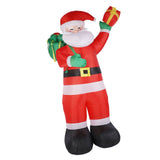 Inflatable Santa with LED Light Decorative Weatherproof Blow Up Santa Yard Standing Santa for Outdoor Lawn Garden EU Plug 220-240V