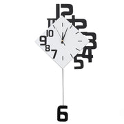 Large Wall Clock Silent Pendulum Battery Operated Non Ticking for Living Room Bedroom Office Home Decorative Wall Clock Square White Wood In Australia - Darrahopens