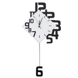 Large Wall Clock Silent Pendulum Battery Operated Non Ticking for Living Room Bedroom Office Home Decorative Wall Clock Square White Wood In Australia - Darrahopens