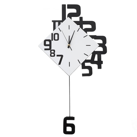 Large Wall Clock Silent Pendulum Battery Operated Non Ticking for Living Room Bedroom Office Home Decorative Wall Clock Square White Wood In Australia - Darrahopens