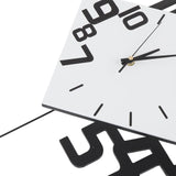 Large Wall Clock Silent Pendulum Battery Operated Non Ticking for Living Room Bedroom Office Home Decorative Wall Clock Square White Wood