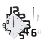 Large Wall Clock Silent Pendulum Battery Operated Non Ticking for Living Room Bedroom Office Home Decorative Wall Clock Square White Wood In Australia - Darrahopens