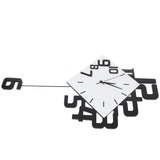 Large Wall Clock Silent Pendulum Battery Operated Non Ticking for Living Room Bedroom Office Home Decorative Wall Clock Square White Wood