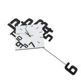 Large Wall Clock Silent Pendulum Battery Operated Non Ticking for Living Room Bedroom Office Home Decorative Wall Clock Square White Wood