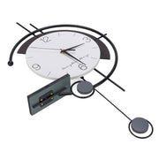 Modern Simple Wall Clock Iron Art Silent Movement Decorative Wall Clock Black White