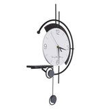 Modern Simple Wall Clock Iron Art Silent Movement Decorative Wall Clock Black White