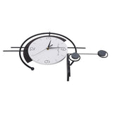 Modern Simple Wall Clock Iron Art Silent Movement Decorative Wall Clock Black White