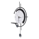Modern Simple Wall Clock Iron Art Silent Movement Decorative Wall Clock Black White