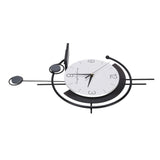 Modern Simple Wall Clock Iron Art Silent Movement Decorative Wall Clock Black White