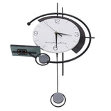 Modern Simple Wall Clock Iron Art Silent Movement Decorative Wall Clock Black White