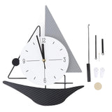 Wall Clock Modern Simple Quiet Sailboat Clock for Home Living Room Dining Room Decoration In Australia - Darrahopens