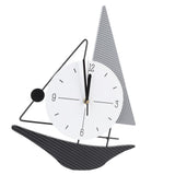 Wall Clock Modern Simple Quiet Sailboat Clock for Home Living Room Dining Room Decoration In Australia - Darrahopens