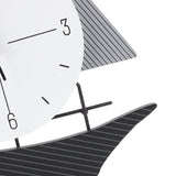 Wall Clock Modern Simple Quiet Sailboat Clock for Home Living Room Dining Room Decoration
