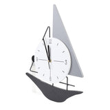 Wall Clock Modern Simple Quiet Sailboat Clock for Home Living Room Dining Room Decoration