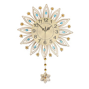 16.93in Large Wall Clock for Living Room Elegant Modern Silent Wall Clock with Pendulum Decor Battery Operated Clock Home Decoration In Australia - Darrahopens