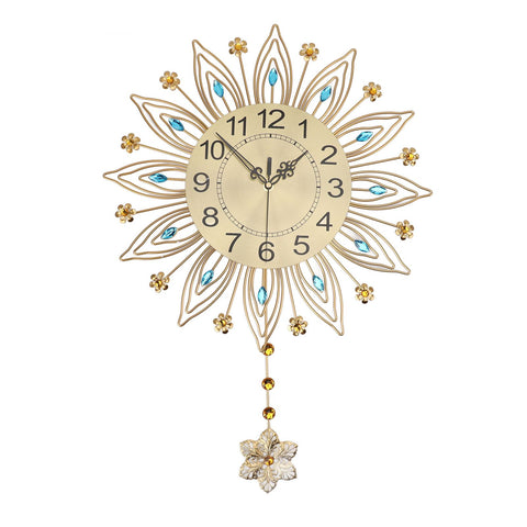 16.93in Large Wall Clock for Living Room Elegant Modern Silent Wall Clock with Pendulum Decor Battery Operated Clock Home Decoration In Australia - Darrahopens