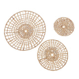 Wall Basket Decor 50cm 35cm 25cm Diameter 3D Design Handmade Round Rattan Woven Wall Ornament for Home In Australia - Darrahopens