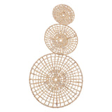 Wall Basket Decor 50cm 35cm 25cm Diameter 3D Design Handmade Round Rattan Woven Wall Ornament for Home