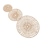 Wall Basket Decor 50cm 35cm 25cm Diameter 3D Design Handmade Round Rattan Woven Wall Ornament for Home